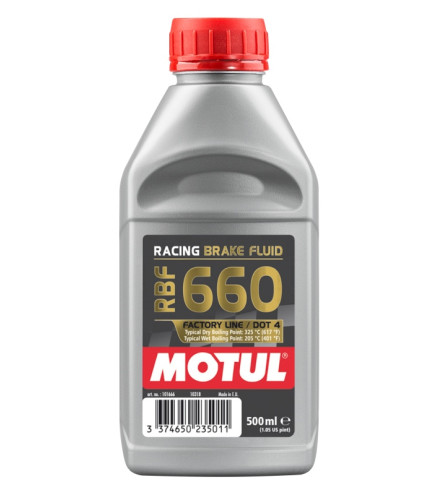 PŁYN HAMULCOWY MOTUL DOT4 500ML RBF660 RACING BRAKE FLUID / FACTORY LINE