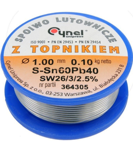 SPOIWO LUTOWNICZE (CYNA) SN60PB40 1,0/100