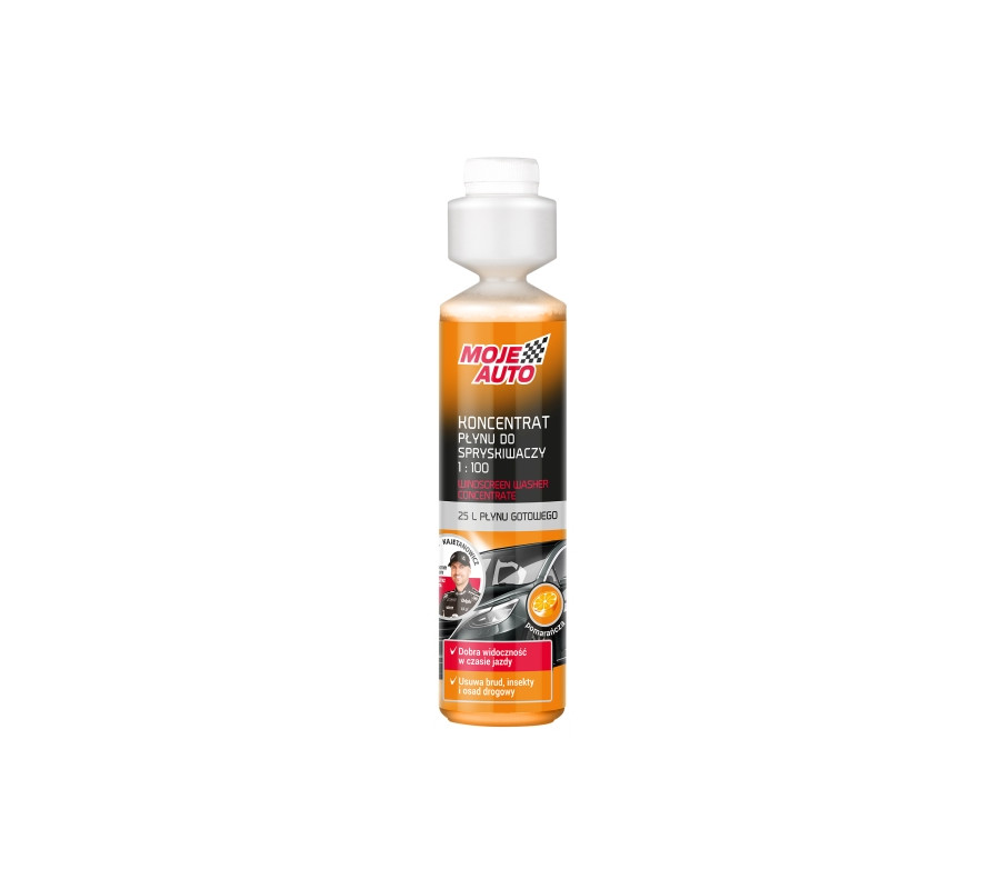 PŁYN DO SPRYSKIWACZY KONCENTRAT 250ML POMARAŃCZA / MOJE AUTO