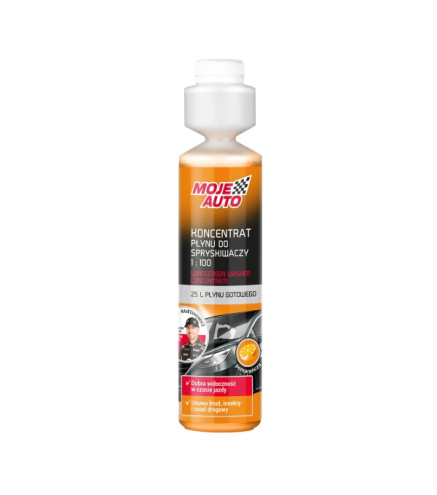 PŁYN DO SPRYSKIWACZY KONCENTRAT 250ML POMARAŃCZA / MOJE AUTO