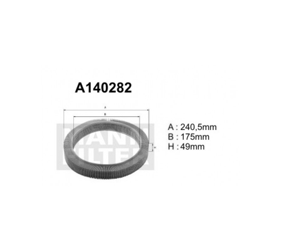 A140282 (AR001) Filtr powietrzaDENCKERMANN