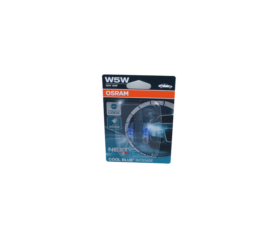 ŻARÓWKA W5W 12V/5W W2,1X9,5D (CAŁOSZKLANA) COOL BLUE INTENSE NEXTGEN 5000K BLISTER 2SZT