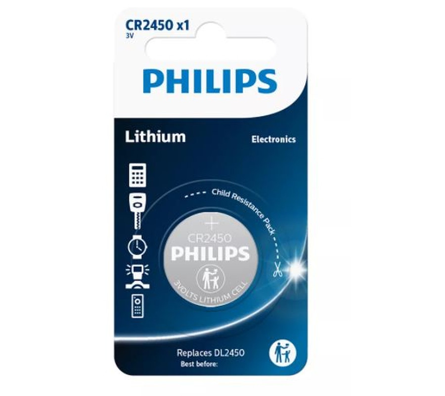 BATERIA CR2450 3.0V (24,5X5,0) LITHIUM BLISTER 1SZT. (CENA ZA SZT/SPRZEDAŻ W WIELOKROTNOŚCI 10 SZT.)