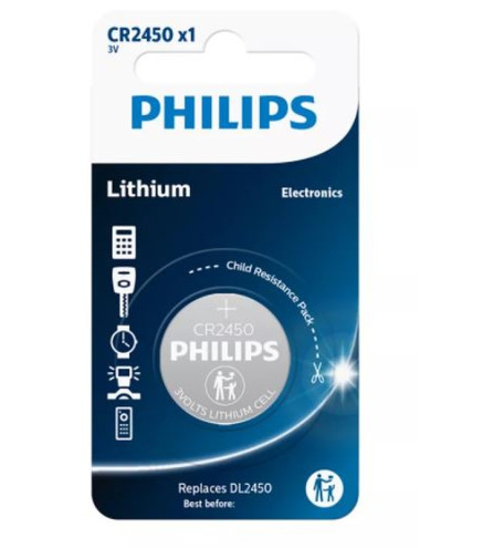 BATERIA CR2450 3.0V (24,5X5,0) LITHIUM BLISTER 1SZT. (CENA ZA SZT/SPRZEDAŻ W WIELOKROTNOŚCI 10 SZT.)