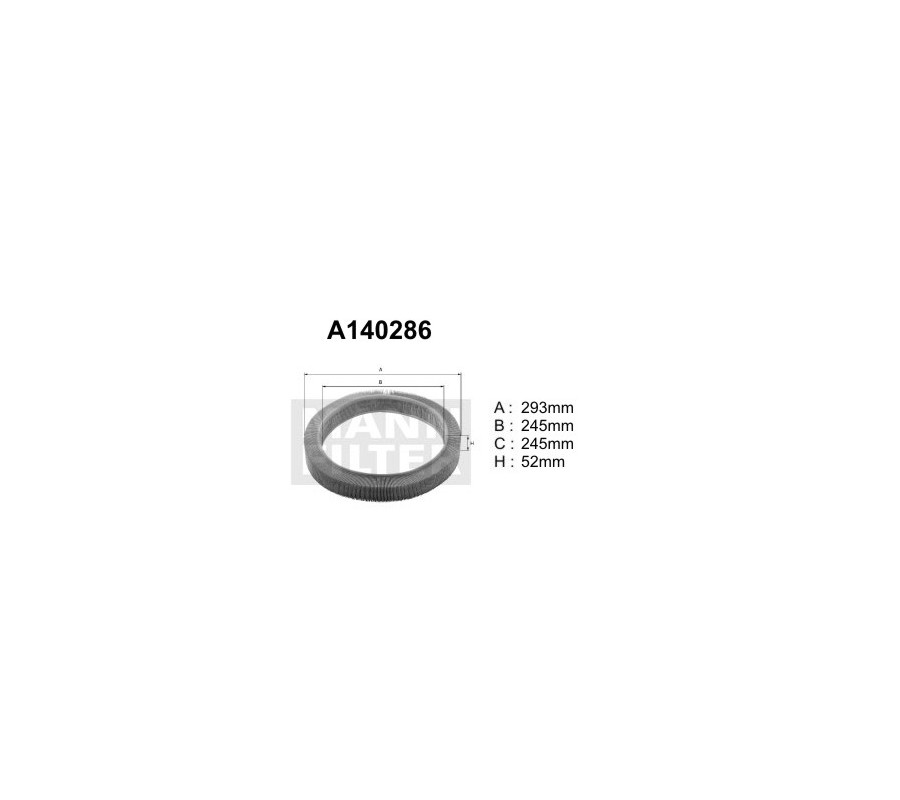A140286 (AE251) Filtr powietrzaDENCKERMANN
