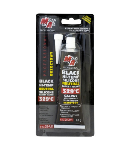 USZCZELNIACZ SILIKONOWY 85G CZARNY DO 329°C / MA PROFESSIONAL