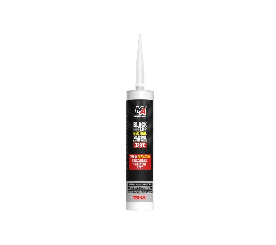 MASA USZCZELNIAJĄCA (SILIKON) 290G CZARNA DO 329°C TUBA / MA PROFESSIONAL