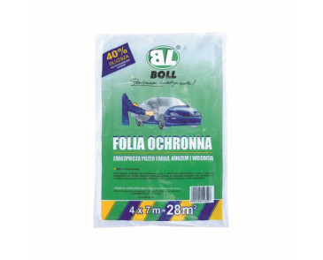 FOLIA OCHRONNA HDPE GRUBOŚĆ 0,007MM 4M X 7M (28 M2) / BOLL / KARTON 40SZT.