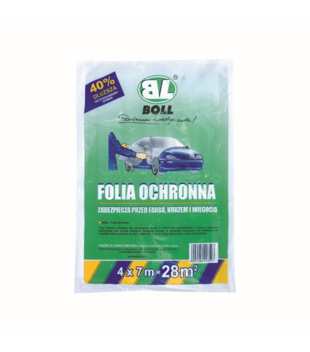 FOLIA OCHRONNA HDPE GRUBOŚĆ 0,007MM 4M X 7M (28 M2) / BOLL / KARTON 40SZT.