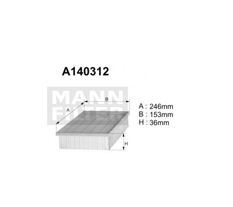 A140312 (AP075) Filtr powietrzaDENCKERMANN