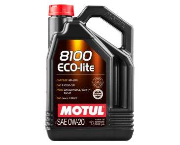 OLEJ MOTUL 0W20 5L 8100 ECO-LITE / SP / GM DEXOS1 GEN3 / MS-6395 / 9.55535-CR1 / WSS-M2C947-A 947-B1 962-A1