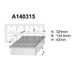 A140315 (AP092/2) Filtr powietrzaDENCKERMANN