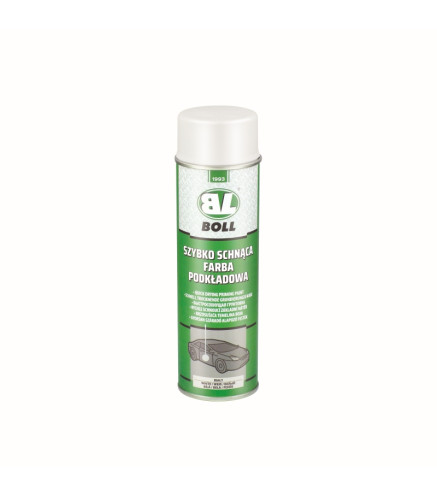 FARBA PODKŁADOWA 500ML SZYBKOSCHNĄCA AKRYLOWA W AEROZOLU BIAŁA / BOLL