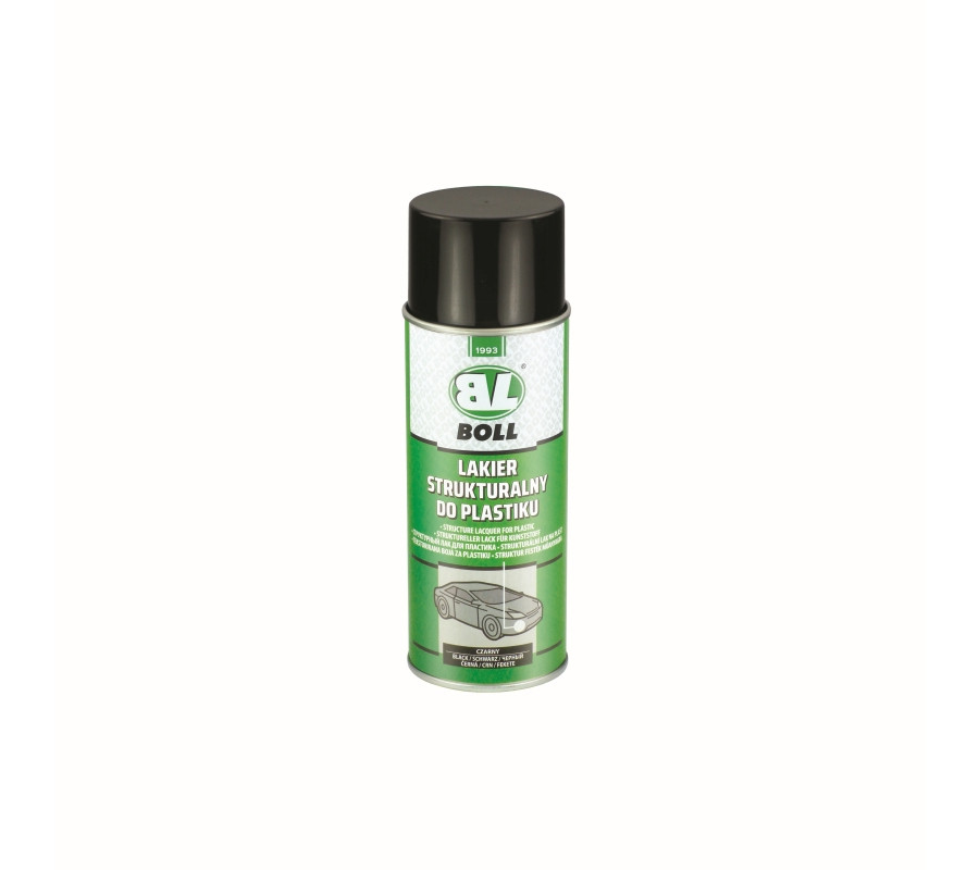 LAKIER STRUKTURALNY DO PLASTIKU 400ML CZARNY SPRAY / BOLL