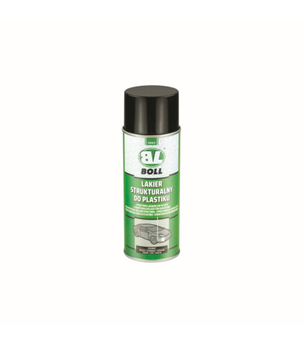 LAKIER STRUKTURALNY DO PLASTIKU 400ML CZARNY SPRAY / BOLL