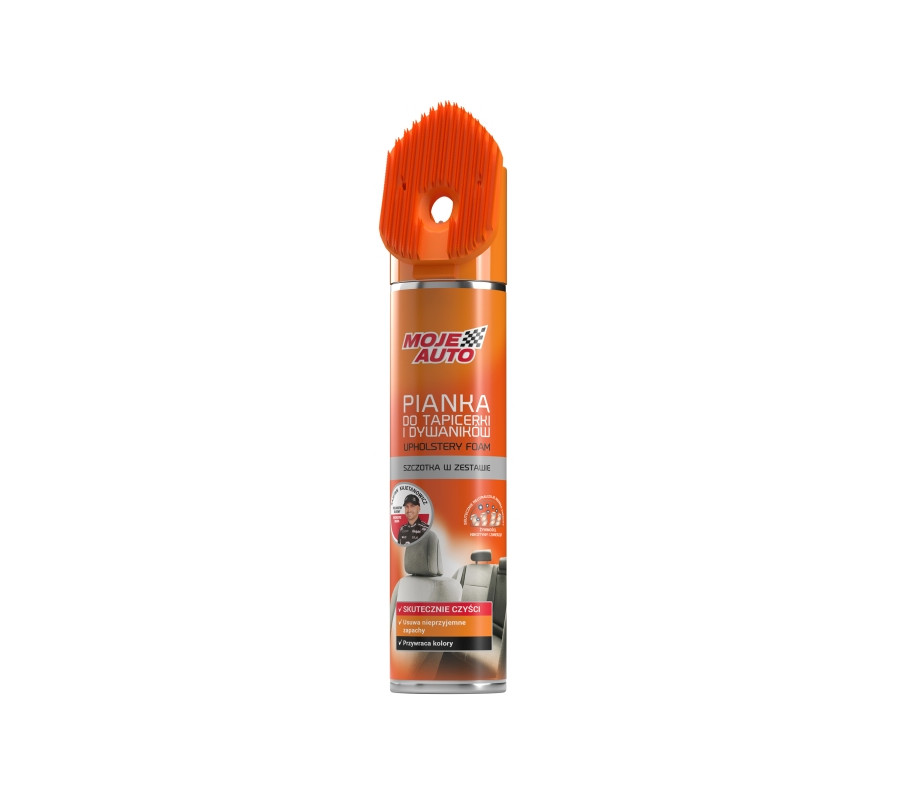 ŚRODEK DO CZYSZCZENIA TAPICERKI - PIANKA 520ML ZE SZCZOTKĄ / MOJE AUTO