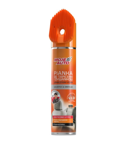 ŚRODEK DO CZYSZCZENIA TAPICERKI - PIANKA 520ML ZE SZCZOTKĄ / MOJE AUTO