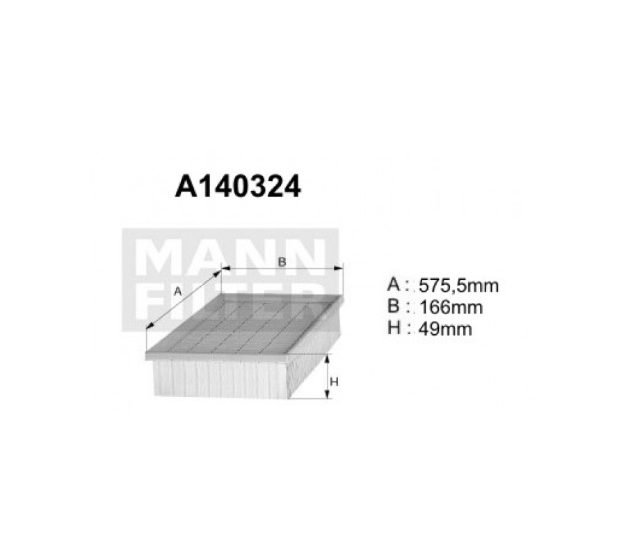 A140324 (AP089) Filtr powietrzaDENCKERMANN