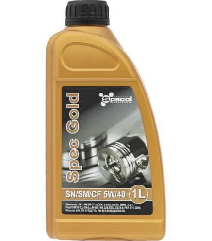 OLEJ SPECOL 5W40 1L SPEC GOLD SN/CF / A3/B4 / LL01 / 9.55535-Z2 / 226.5 229.3 229.5 / B71 2296 / A40 / 0710 / 502.00 505.00