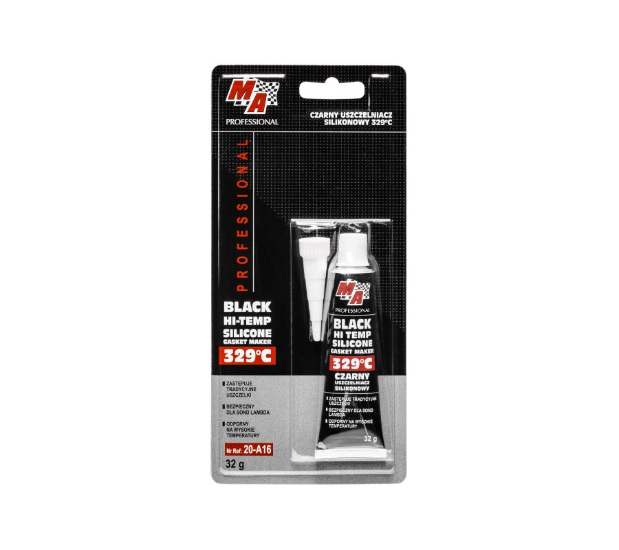 USZCZELNIACZ SILIKONOWY 32G CZARNY DO 329°C / MA PROFESSIONAL