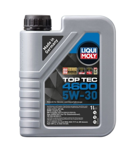 OLEJ LIQUI MOLY 5W30 1L TOP TEC 4600 / 505.01 505.00 502.00 / 229.51 / BMW / DB / OPEL