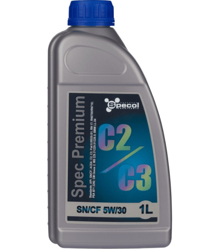 OLEJ SPECOL 5W30 1L PREMIUM C2/C3 / SN/CF / LL04 / 9.55535-S1 / DEXOS2 / 229.31 229.51 229.52 226.5 / B71 2290 (2018R.- ) / RN17