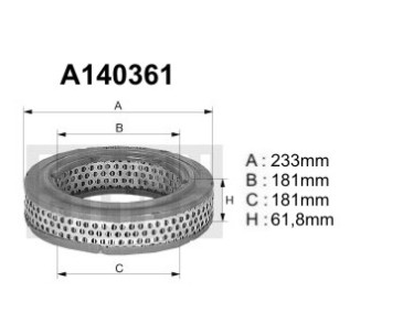 A140361 (AR214) Filtr powietrzaDENCKERMANN