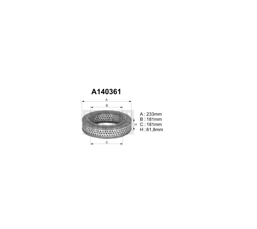 A140361 (AR214) Filtr powietrzaDENCKERMANN