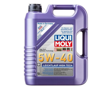 OLEJ LIQUI MOLY 5W40 5L LEICHTLAUF HIGH TECH A3/B4 / SN/CF / 502.00 505.00 / 229.5 / LL01 / A40 / RN0700 710