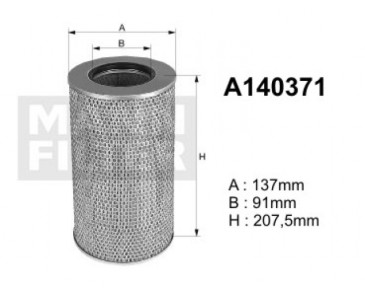 A140371 (AE335) Filtr powietrzaDENCKERMANN
