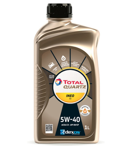 OLEJ TOTAL QUARTZ 5W40 1L INEO C3 / SN/CF / 229.51 / 502.00 505.01 / DEXOS2 / A40 / 9.55535-S2