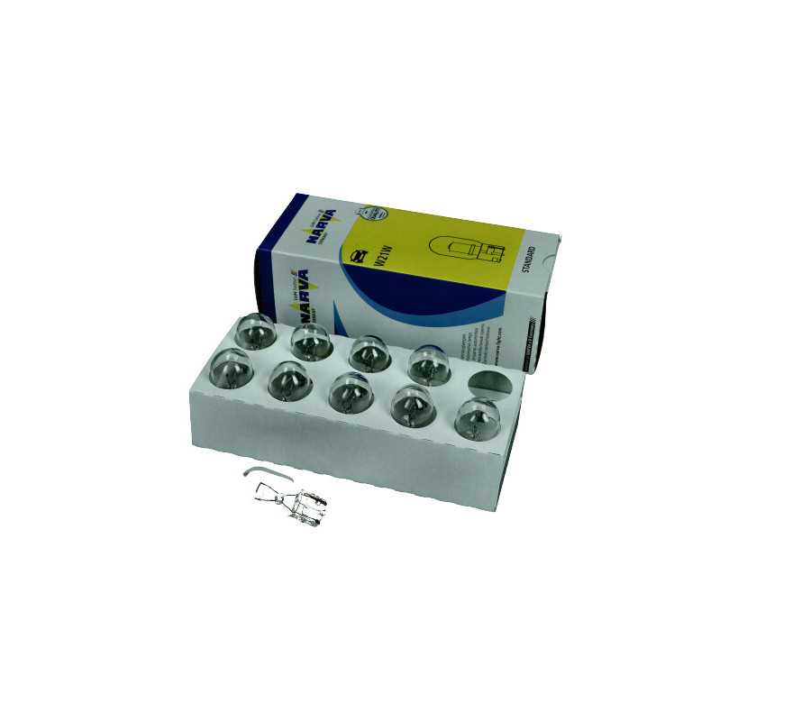 ŻARÓWKA W21W 12V/21W (CAŁOSZKLANA) 10SZT