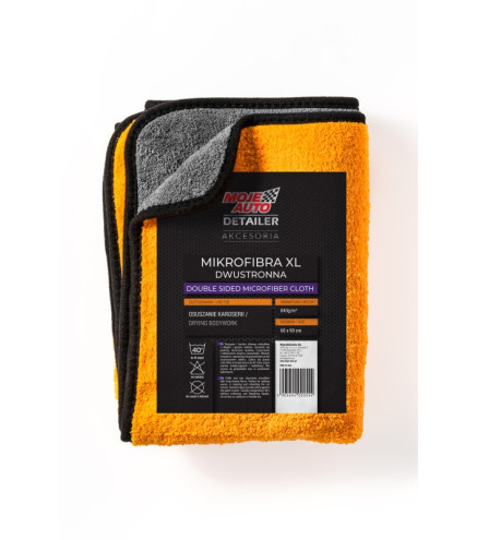 ŚCIERECZKA MIKROFIBRA DWUWARSTWOWA XL 60X90CM/ MOJE AUTO DETAILER