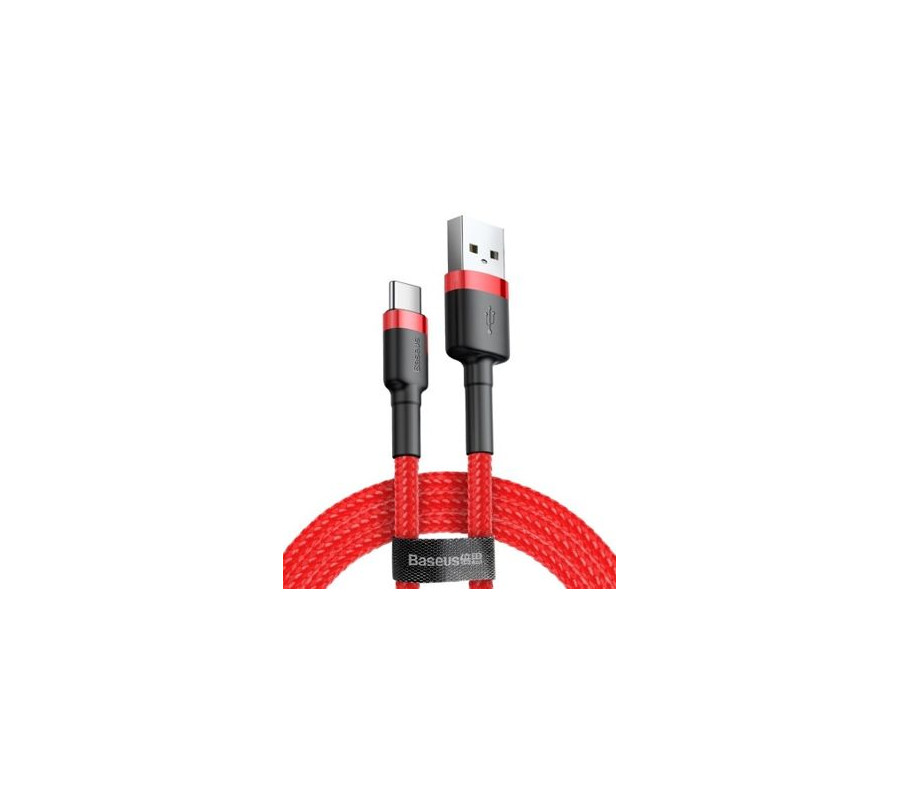 KABEL DO ŁADOWAREK USB DO USB-C BASEUS CAFULE 3A 1M (CZERWONY)