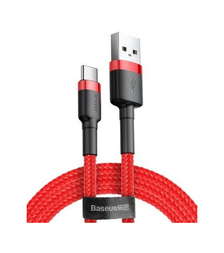 KABEL DO ŁADOWAREK USB DO USB-C BASEUS CAFULE 3A 1M (CZERWONY)