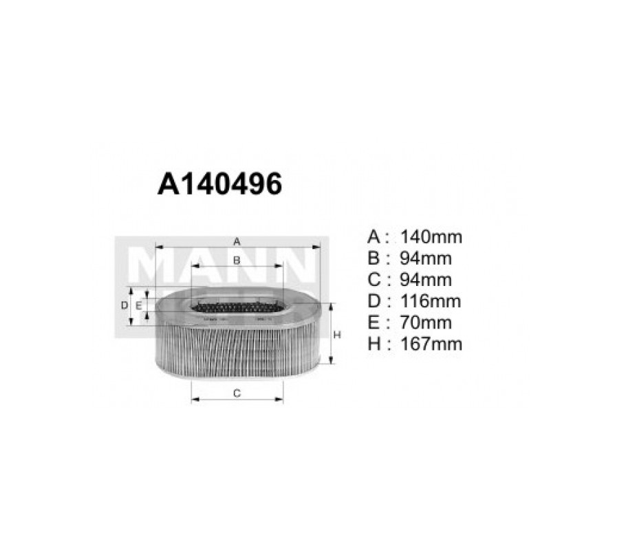 A140496 (AE311/1) Filtr powietrzaDENCKERMANN