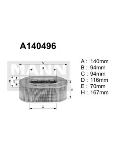 A140496 (AE311/1) Filtr powietrzaDENCKERMANN