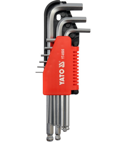 KLUCZE HEX KULKA 9CZ. 1,5-10MM CRV