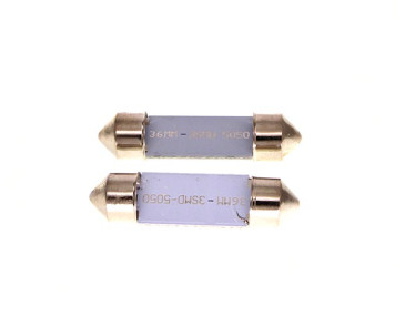 ŻARÓWKA LED RURKOWA C5W 12V/0,6W SV8,5 11X36 SMD KĄT WIDZENIA 180° BLISTER 2 SZT !!!!LED!!!!