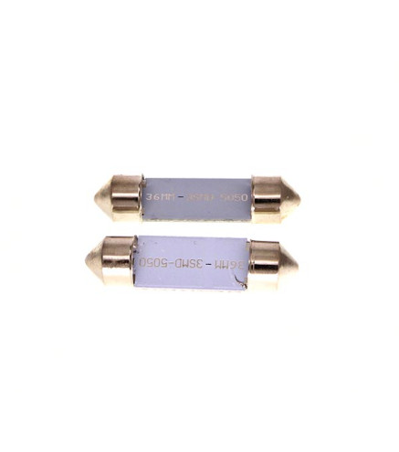 ŻARÓWKA LED RURKOWA C5W 12V/0,6W SV8,5 11X36 SMD KĄT WIDZENIA 180° BLISTER 2 SZT !!!!LED!!!!