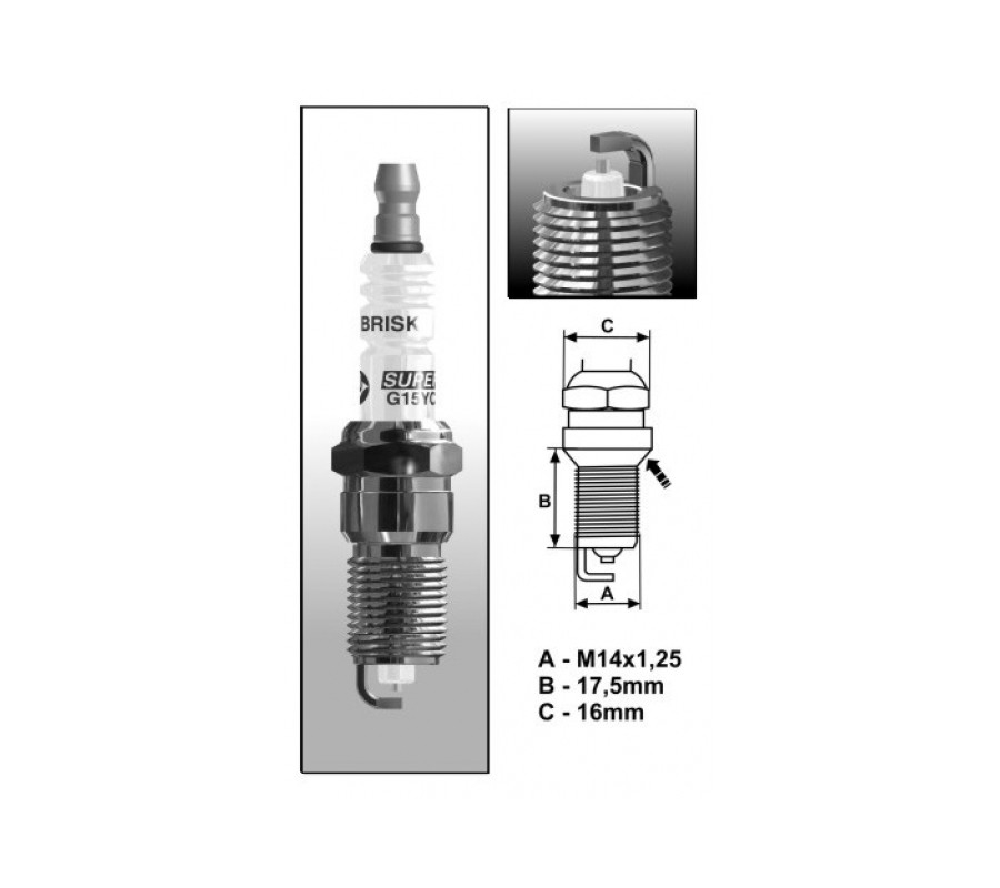 GR14YS (1574) Świeca zapłonowa BRISKSilver - spark plug