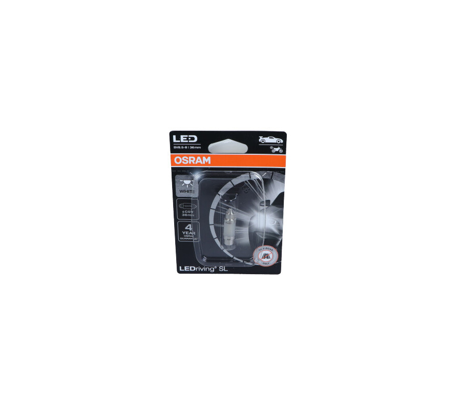 ŻARÓWKA LEDRIVING SL C5W BIAŁA BLISTER 1 SZT LED (BRAK ECE)