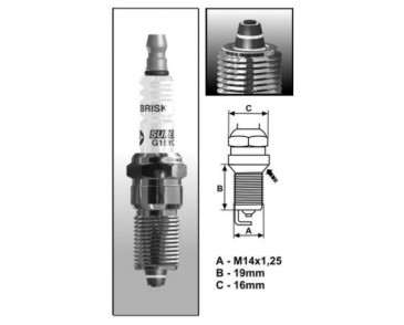 GR14ZC (1153) świeca zapłonowa BRISKPremium ZC - multi-spark plug