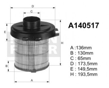 A140517 (AK246) Filtr powietrzaDENCKERMANN