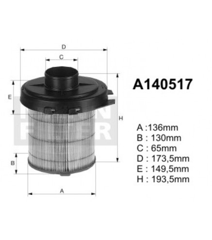 A140517 (AK246) Filtr powietrzaDENCKERMANN