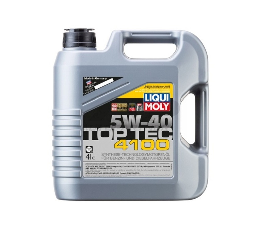 OLEJ LIQUI MOLY 5W40 4L TOP TEC 4100 / DPF/FAP / 502.00 505.00 505.01 / 229.31 / LL-04 / WSS-M2C 917-A