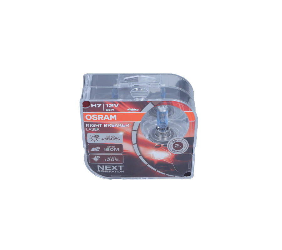 ŻARÓWKA H4 12V/60/55W P43T +150% NIGHT BREAKER LASER DUO BOX