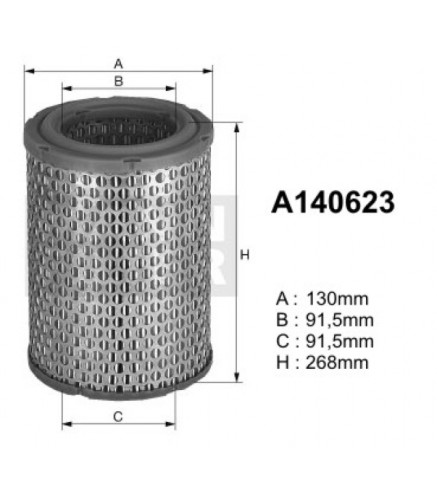 A140623 (AR257/1) Filtr powietrzaDENCKERMANN