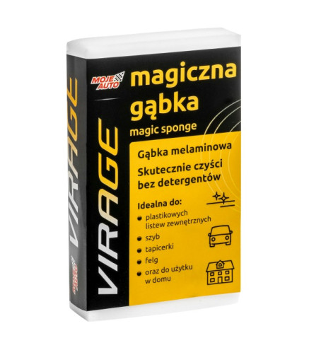 GĄBKA MELAMINOWA DO CZYSZCZENIA TWARDYCH POWIERZCHNI 12CM X 7 X 2 / VIRAGE