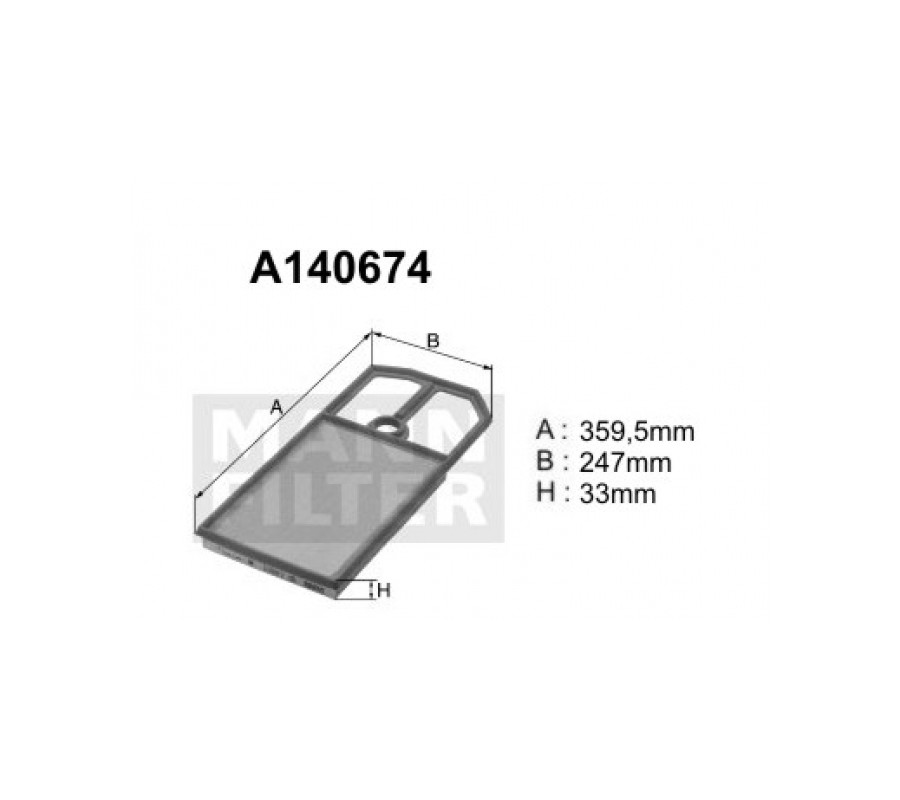 A140674 (AP183/1) Filtr powietrzaDENCKERMANN